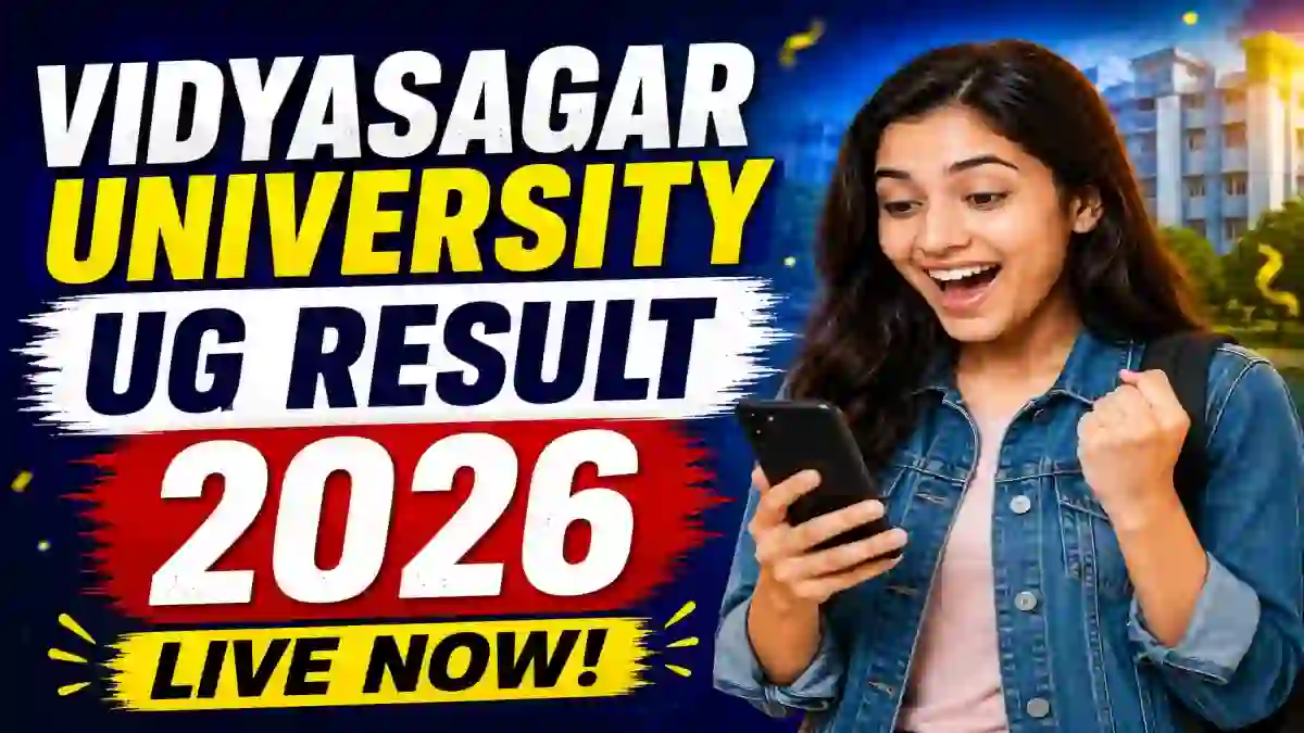 Vidyasagar University UG Result 2026 Out - Check 6th Sem Result Online @ vidyasagar.ac.in Vidyasagar University UG Result 2026 Out - Check 6th Sem Result Online @ vidyasagar.ac.in