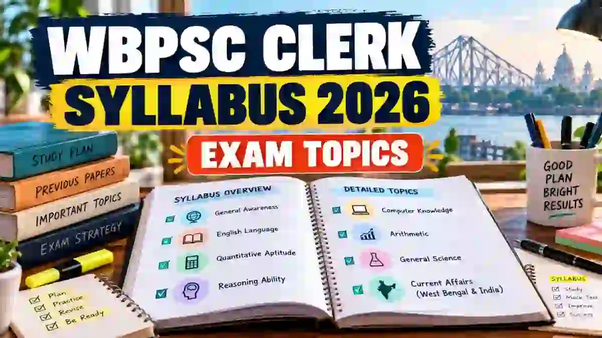 WBPSC Clerk Syllabus 2026 - Check Exam Pattern & Subject-Wise Syllabus