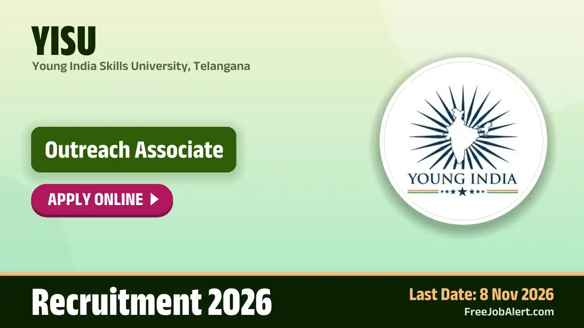 YISU Outreach Associate Recruitment 2026 – Apply Online