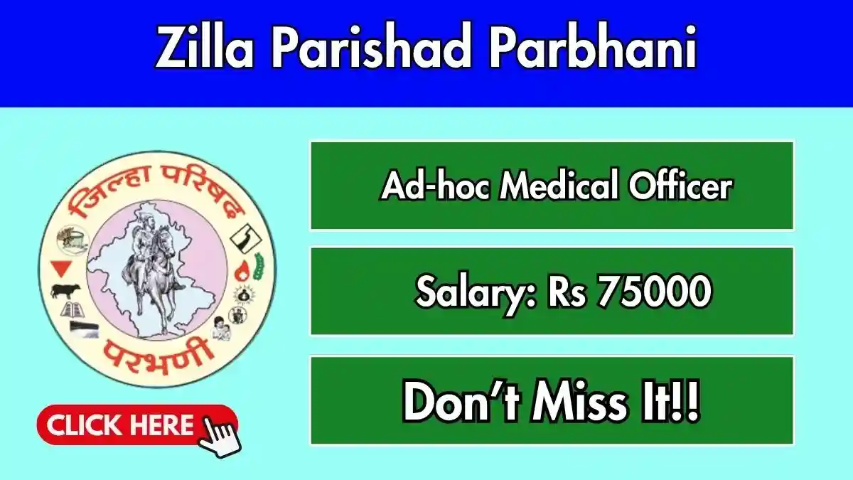 Zilla Parishad Parbhani Medical Officer Recruitment 2026 – Walk-in Zilla Parishad Parbhani Medical Officer Recruitment 2026 – Walk-in