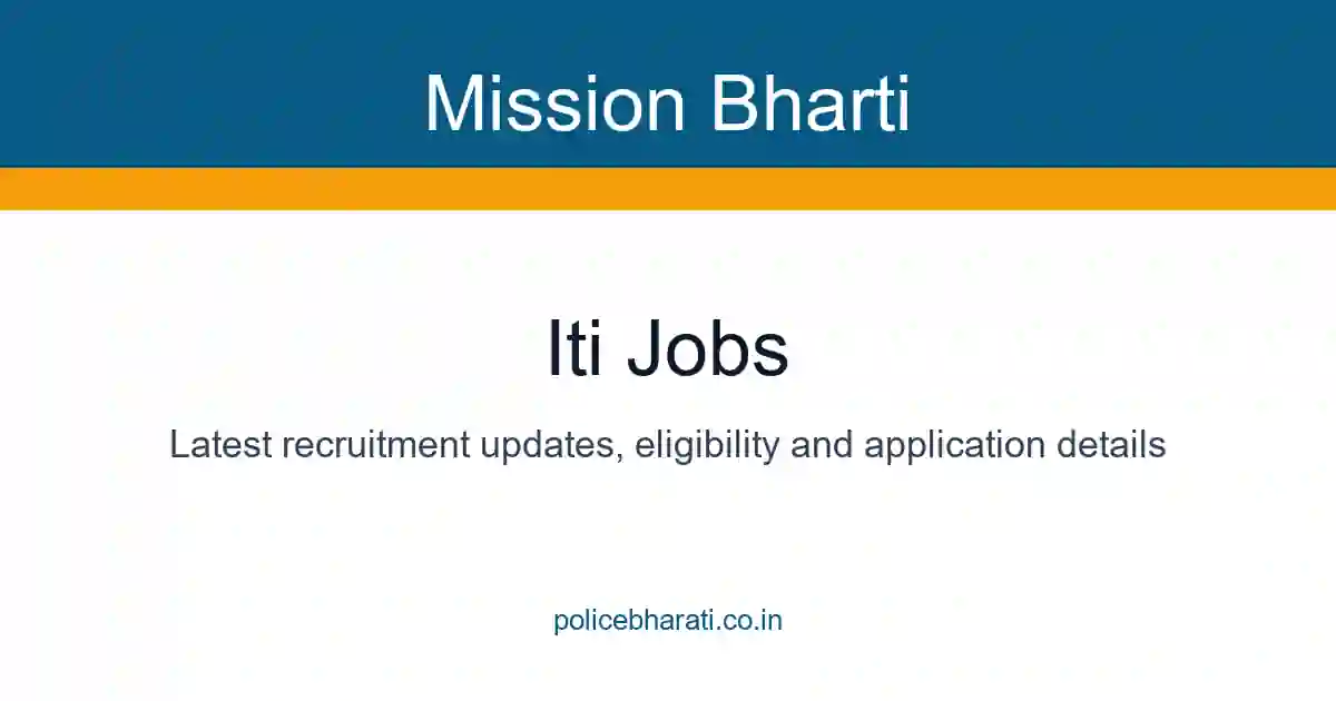 ITI Jobs - महाराष्ट्रातील सर्व सरकारी व खाजगी जाहिरात प्रकाशित ITI Jobs - महाराष्ट्रातील सर्व सरकारी व खाजगी जाहिरात प्रकाशित