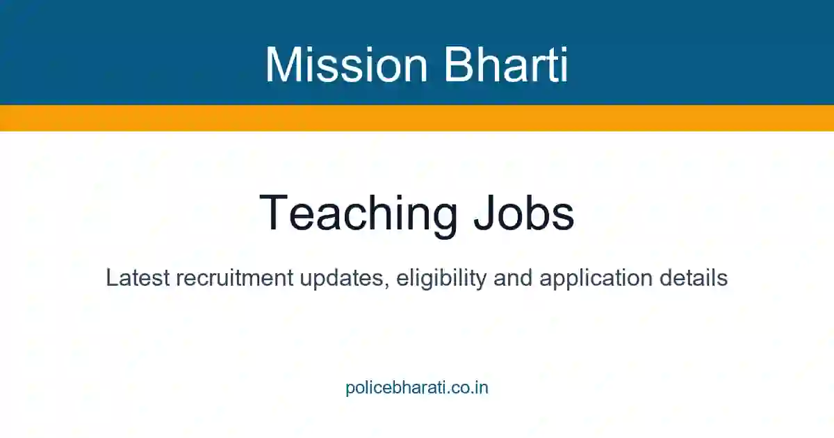 Teaching jobs | Mission Bharti Teaching jobs | Mission Bharti